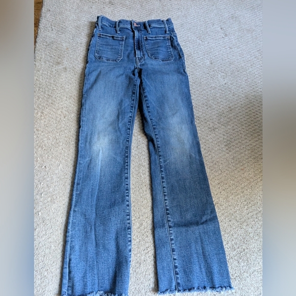 MOTHER Jeans The Hustler Patch Pocket Ankle Fray Size 25( See Listing About Size - Picture 1 of 8
